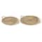 Glitzhome® Gold Round Metal Embossed Decorative Trays Set